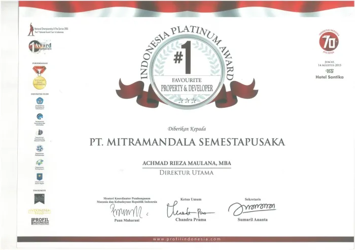 Indonesia Platinum Award 2015